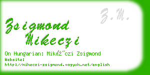 zsigmond mikeczi business card